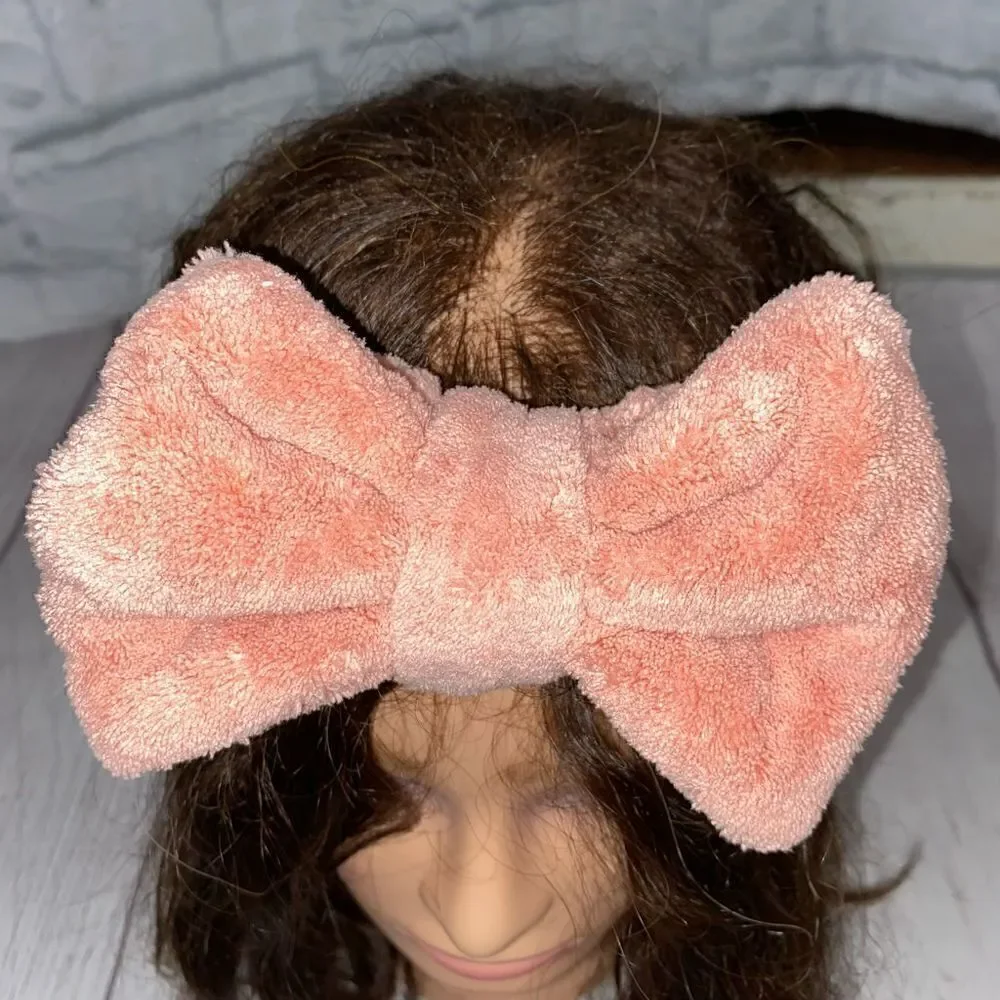 Headband elastic wrap w/bow little girls